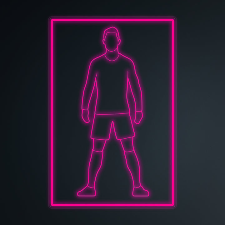 "Jugador De Fútbol 7" Letreros Neon en Miniatura