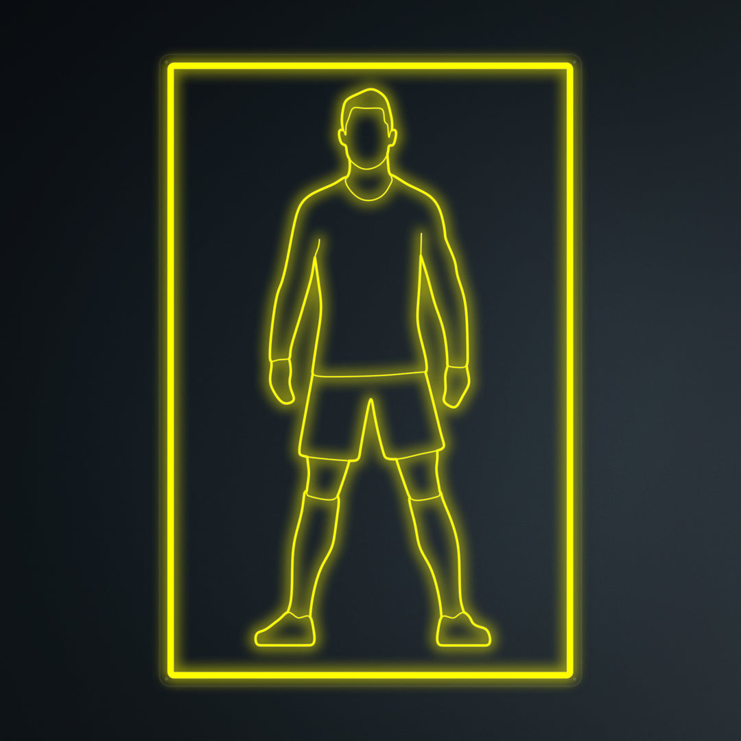 "Jugador De Fútbol 7" Letreros Neon en Miniatura
