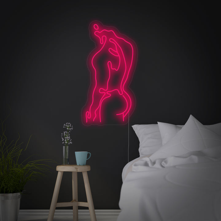 "Hombre Fuerte Cuerpo Humano Cuerpo Masculino" Letreros Neon