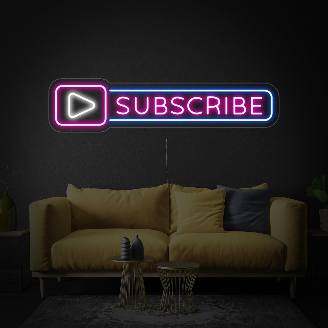 "Subscribe Button" Letreros Neon