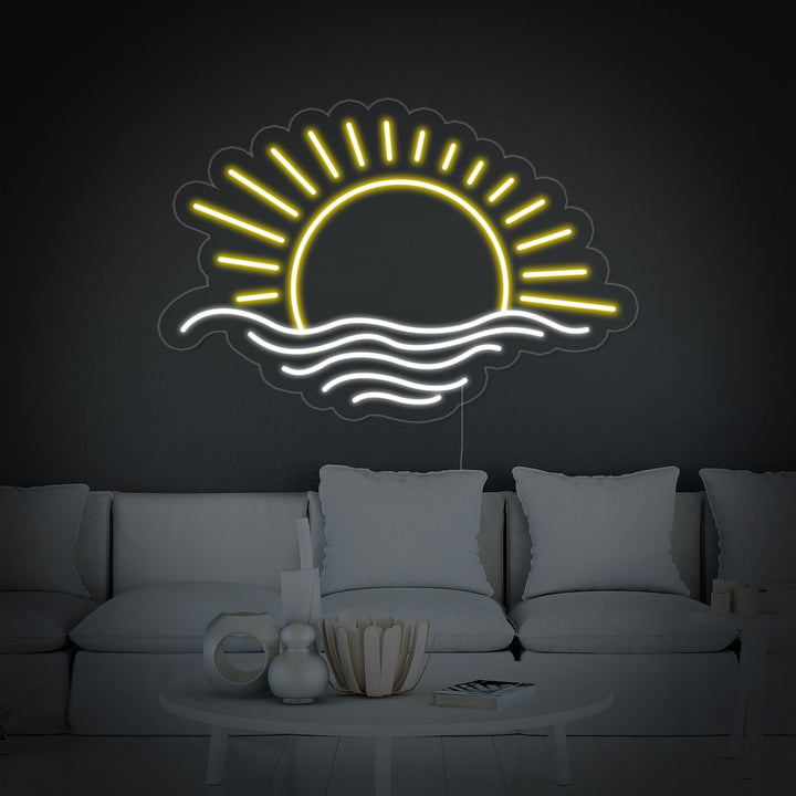 "Atardecer, Mar" Letreros Neon