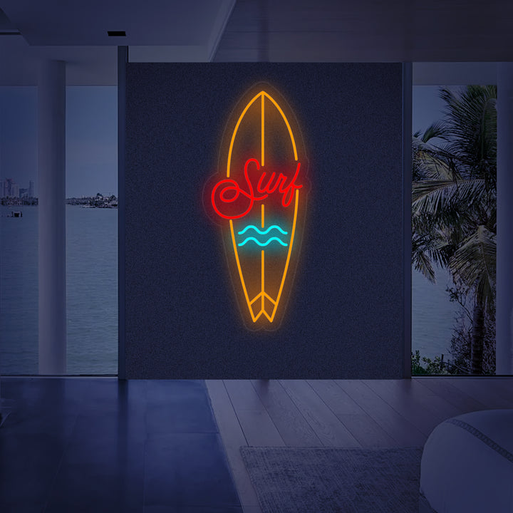 "Equipo Deportivo De Surf" Letreros Neon