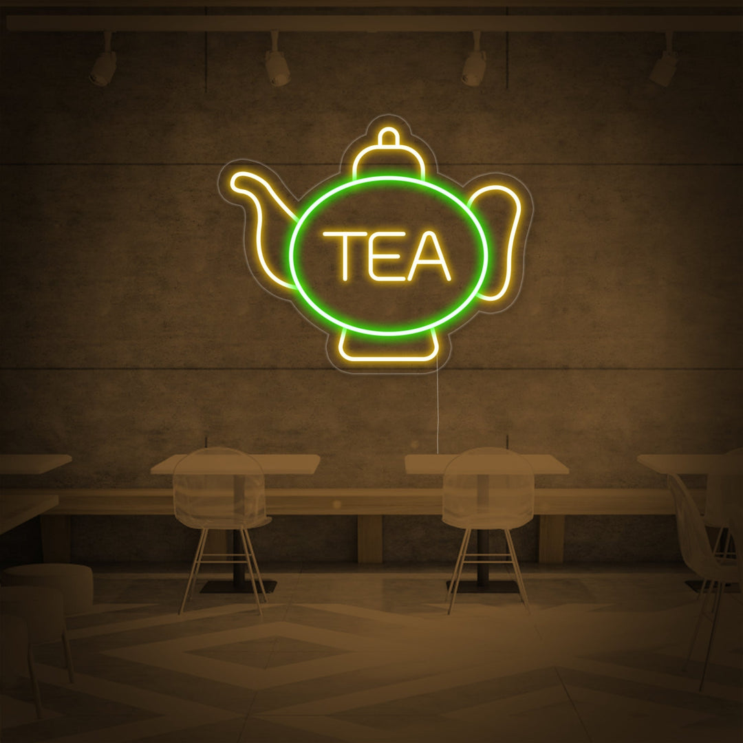 "Tea, Taza de té" Letreros Neon
