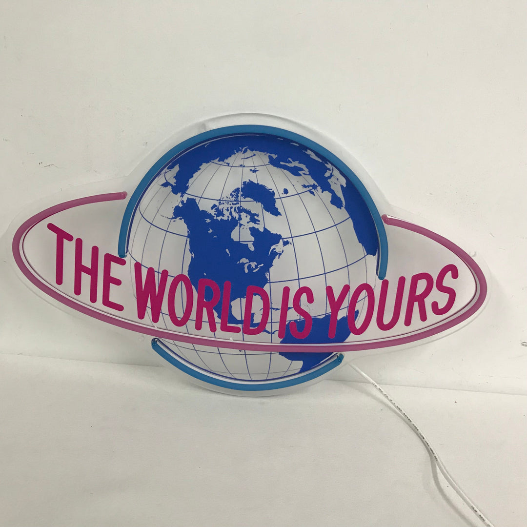 "The World Is Yours" Mini Letreros Neon