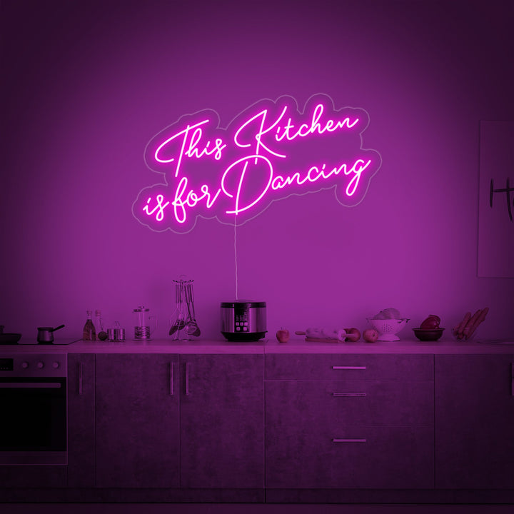 "This Kitchen Is-For Dancing" Letreros Neon