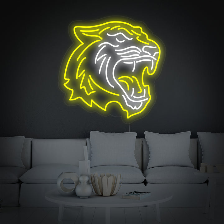 "Cabeza De Tigre Animal" Letreros Neon