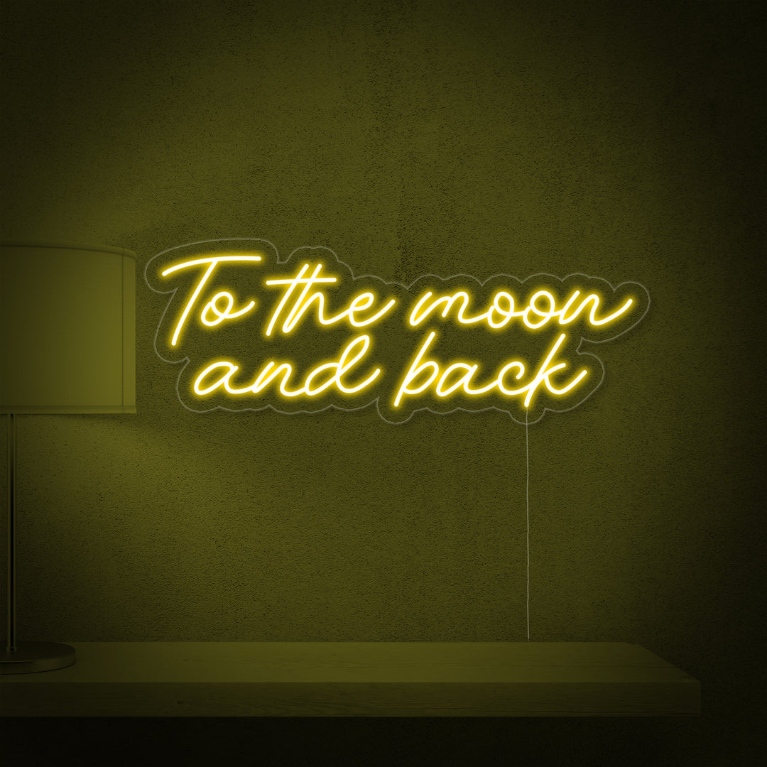 "To The Moon and Back" Letreros Neon