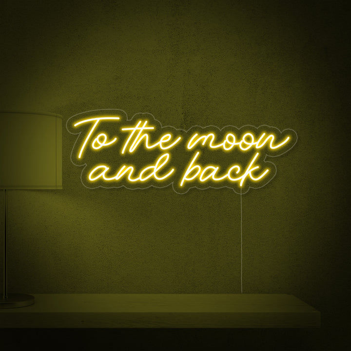 "To The Moon and Back" Letreros Neon