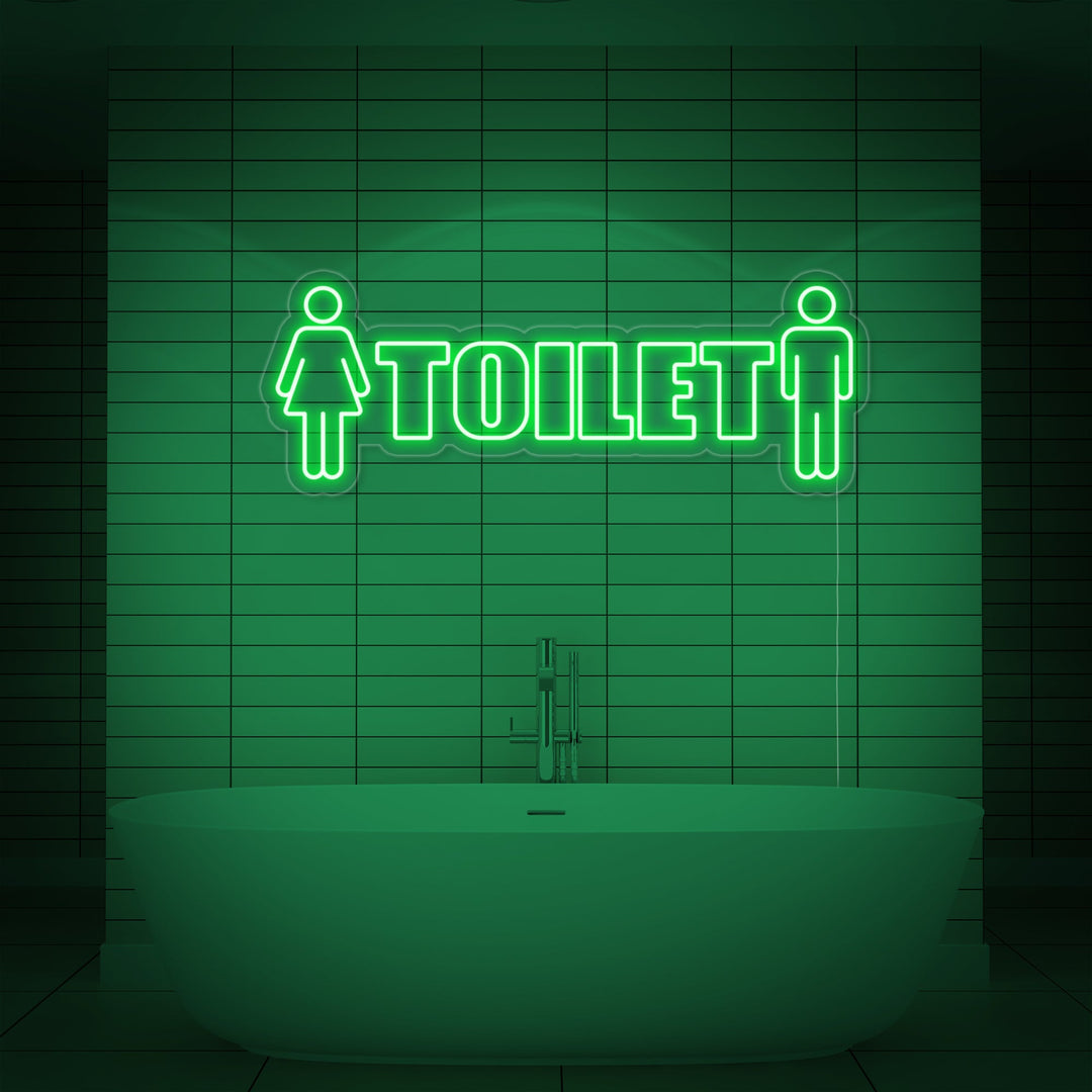 "Toilet, Hombre, mujer" Letreros Neon