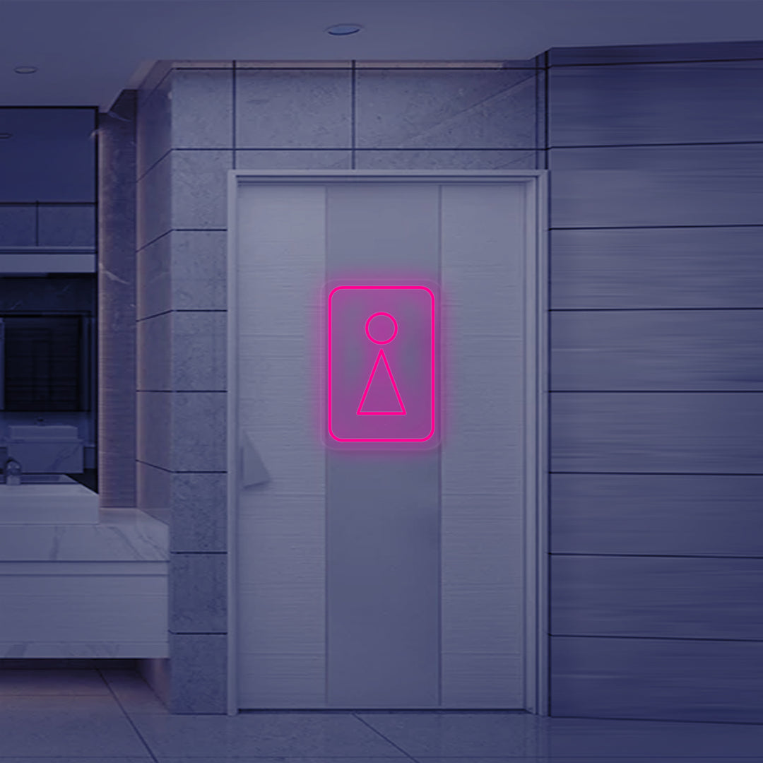 "Toilet WC Woman Symbol" Letreros Neon