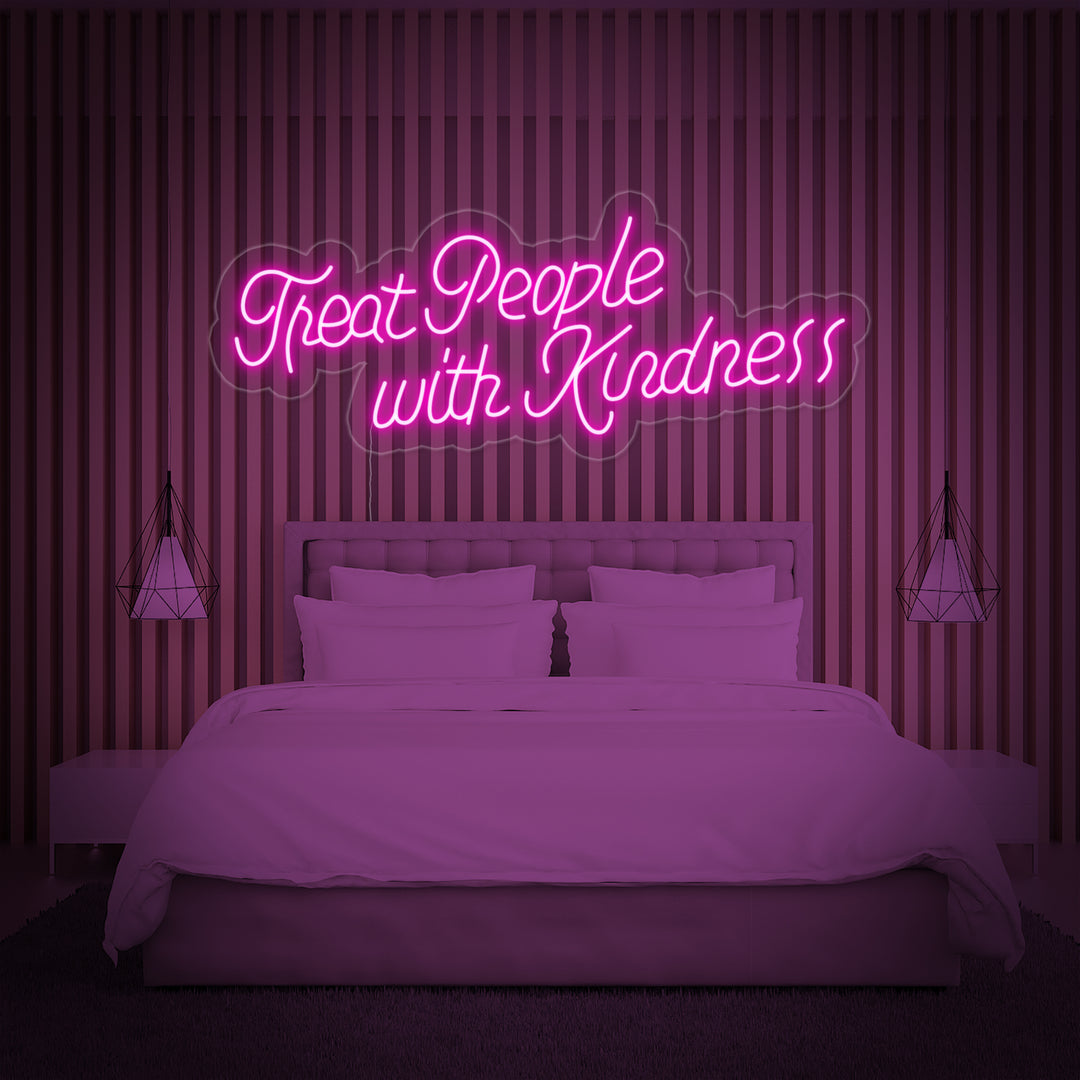 "Treat People With Kindness" Letreros Neon