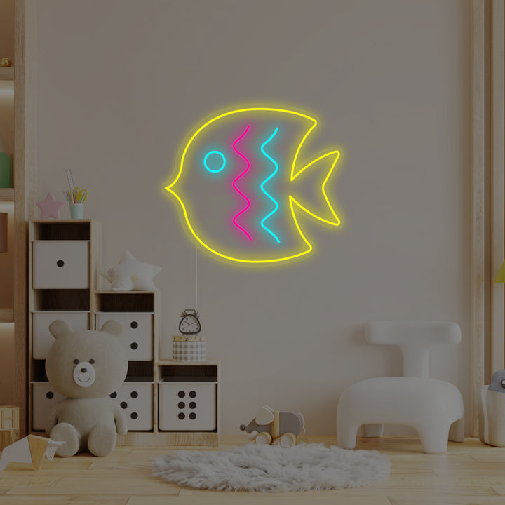 "Peces Tropicales, Decoracion De Habitaciones Infantiles" Letreros Neon