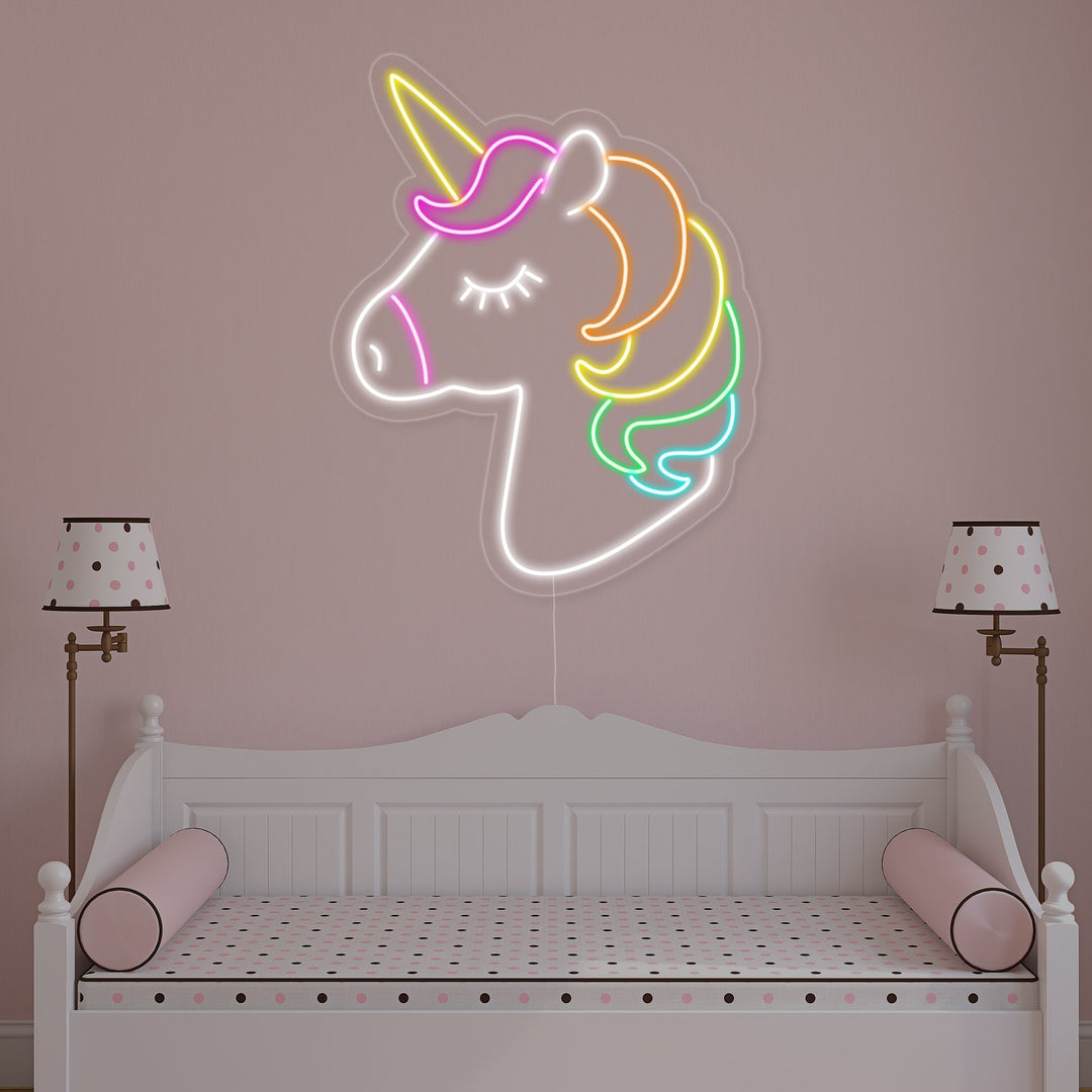 "Cabeza De Unicornio" Letreros Neon