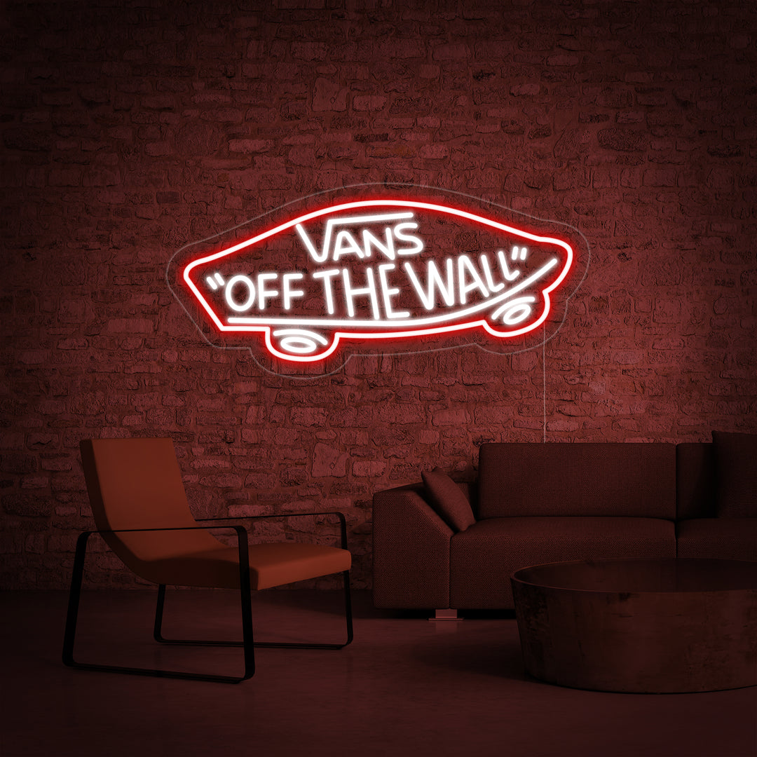 "Vans Off The Wall" Letreros Neon