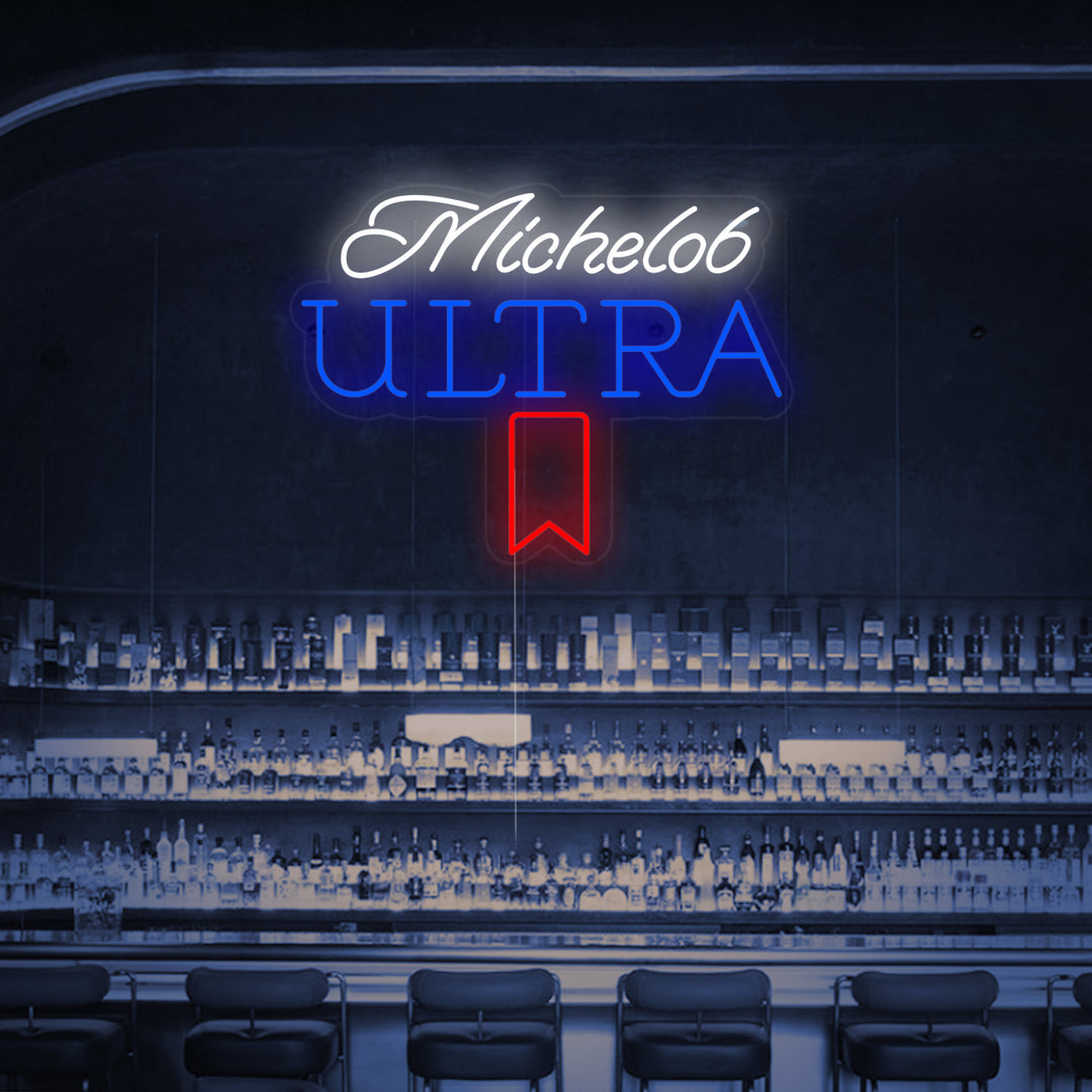 "Bar De Cerveza Michelob Ultra Vintage" Letreros Neon