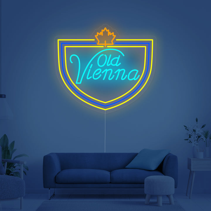 "cerveza lager, gran cerveza canadiense, Old Vienna" Letreros Neon