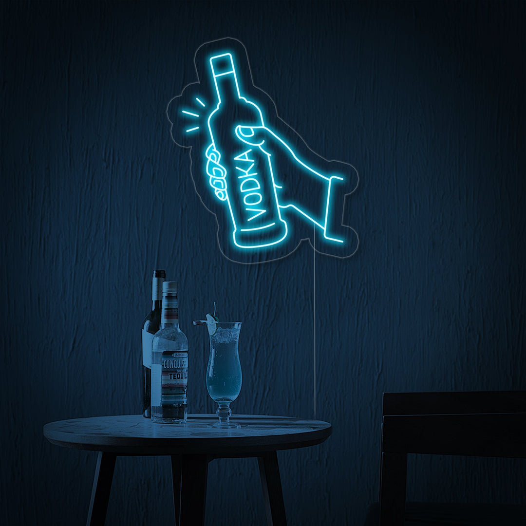 "Vodka Botella Bar" Letreros Neon