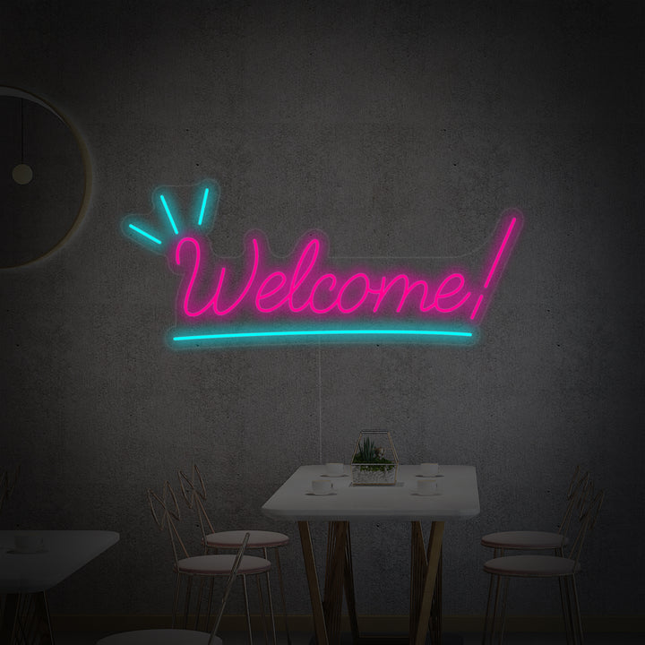"Welcome" Letreros Neon