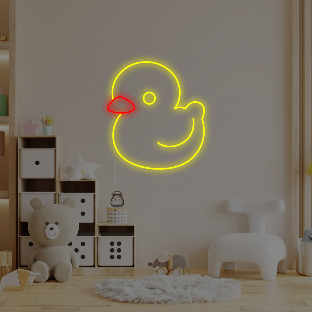 "Pato Amarillo, Decoracion De Habitaciones Infantiles" Letreros Neon