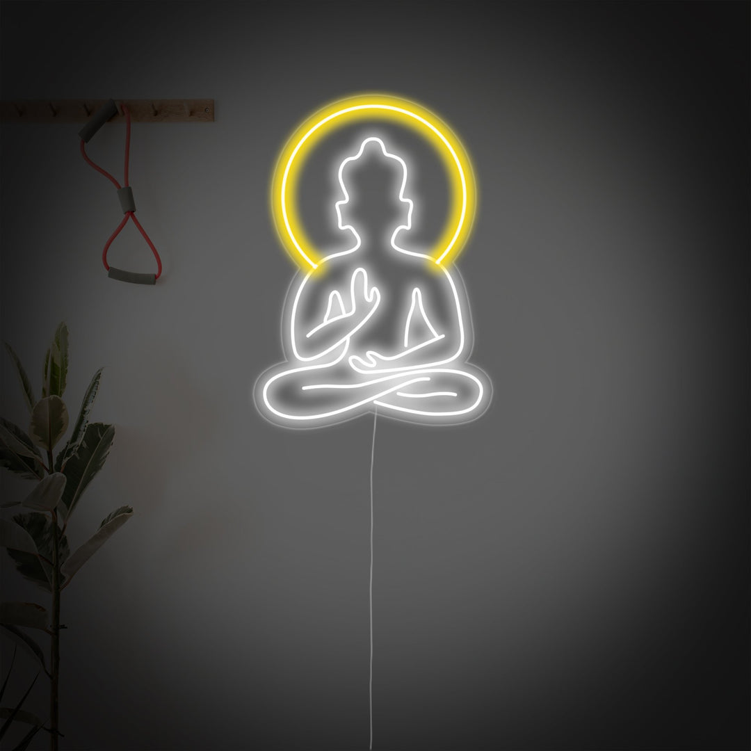 "Yoga Buda, Arte De La Pared De Yoga, Yoga Decoración" Letreros Neon