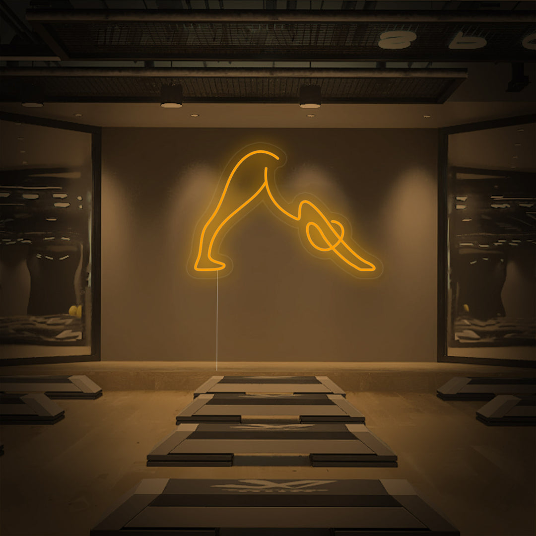 "Pose De Yoga" Letreros Neon