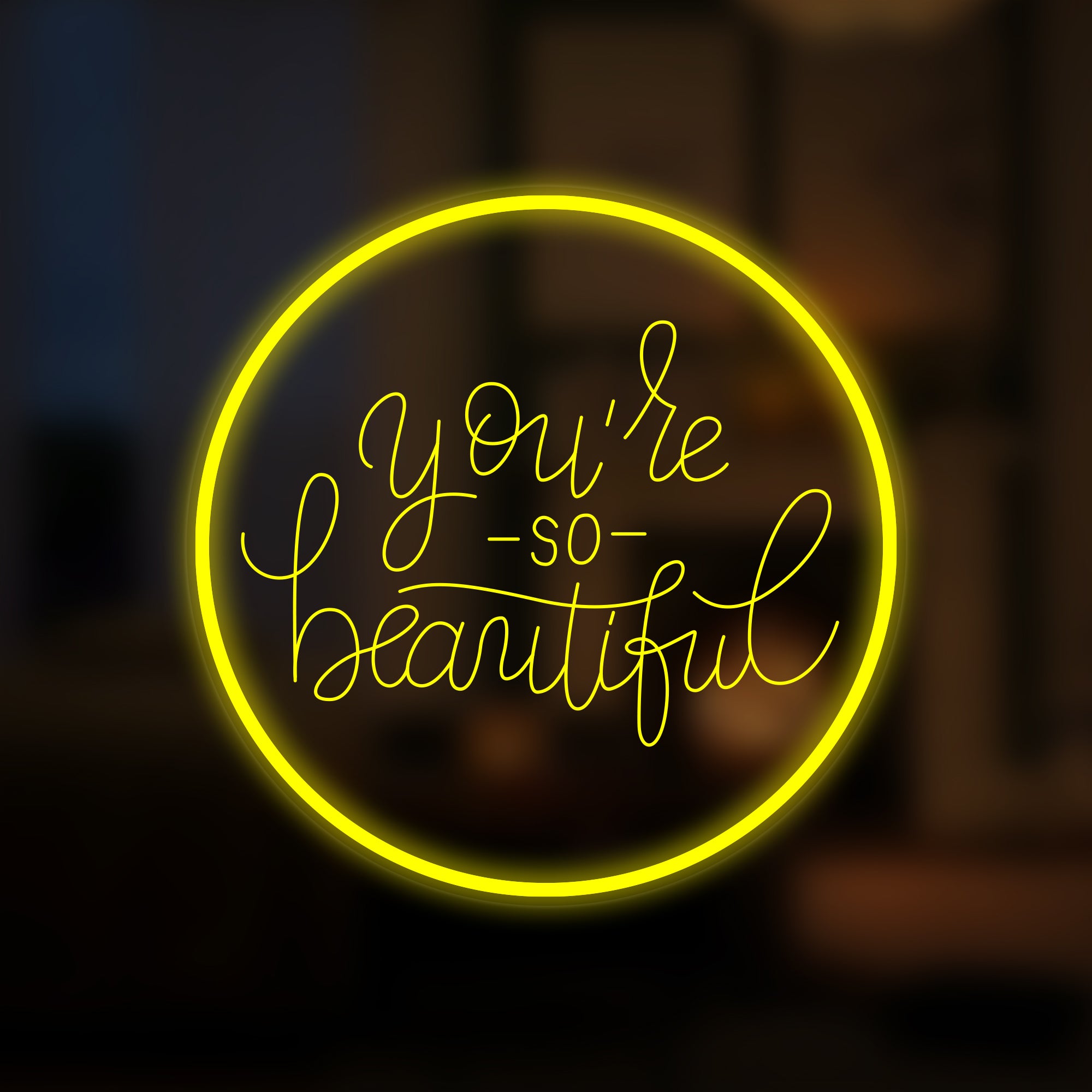 "You Are Beautiful" Mini letrero de neón