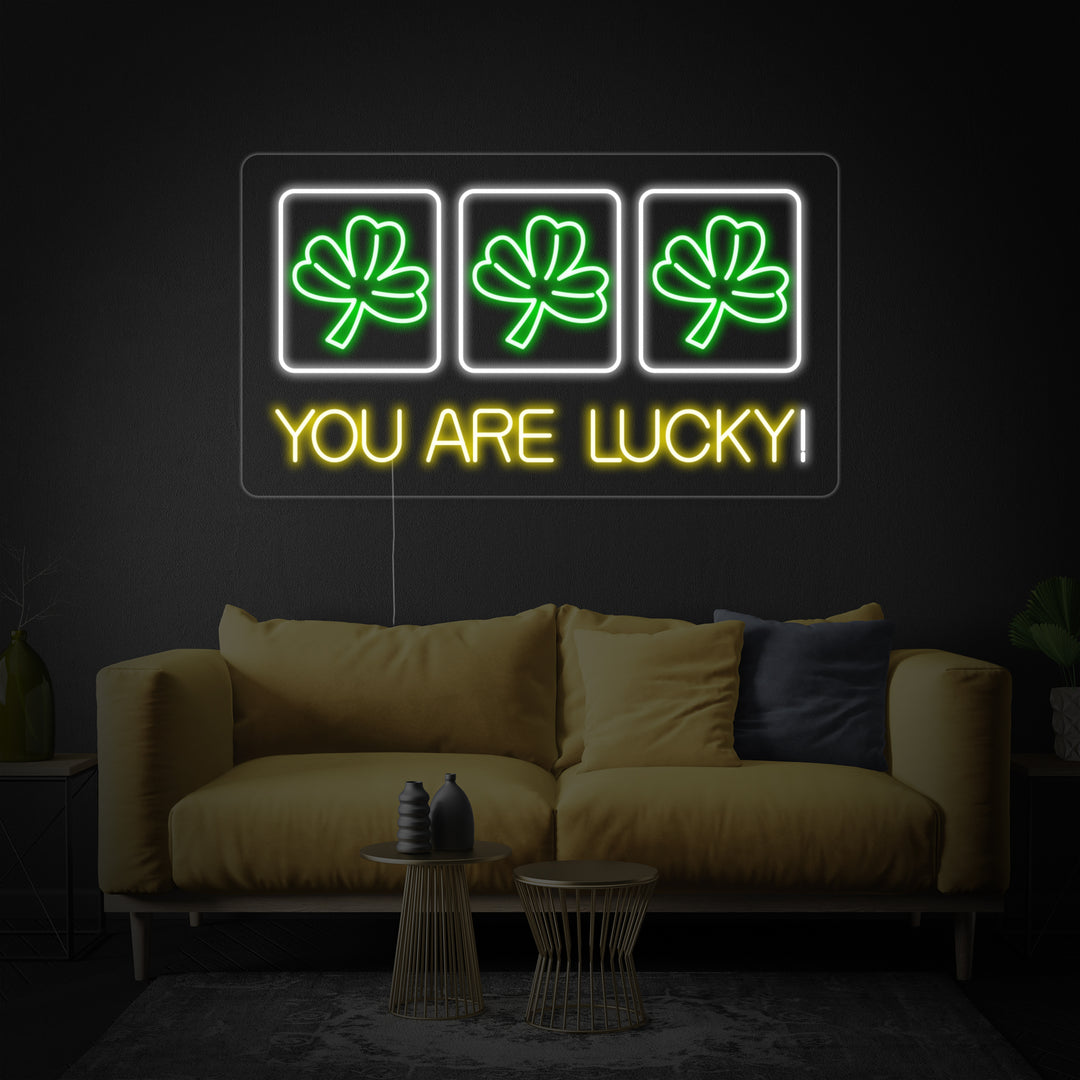 "You Are Lucky" Letreros Neon
