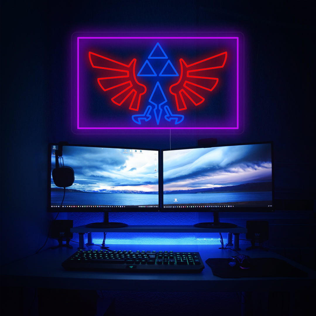 "Sala De Juegos Zelda Trifuerza" Letreros Neon