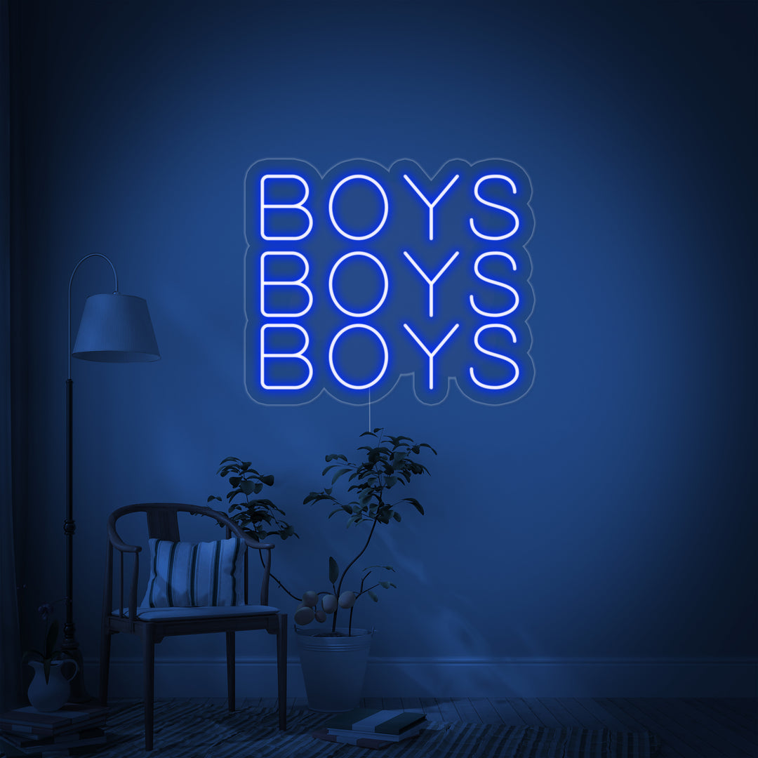 "Boys Boys Boys" Letreros Neon