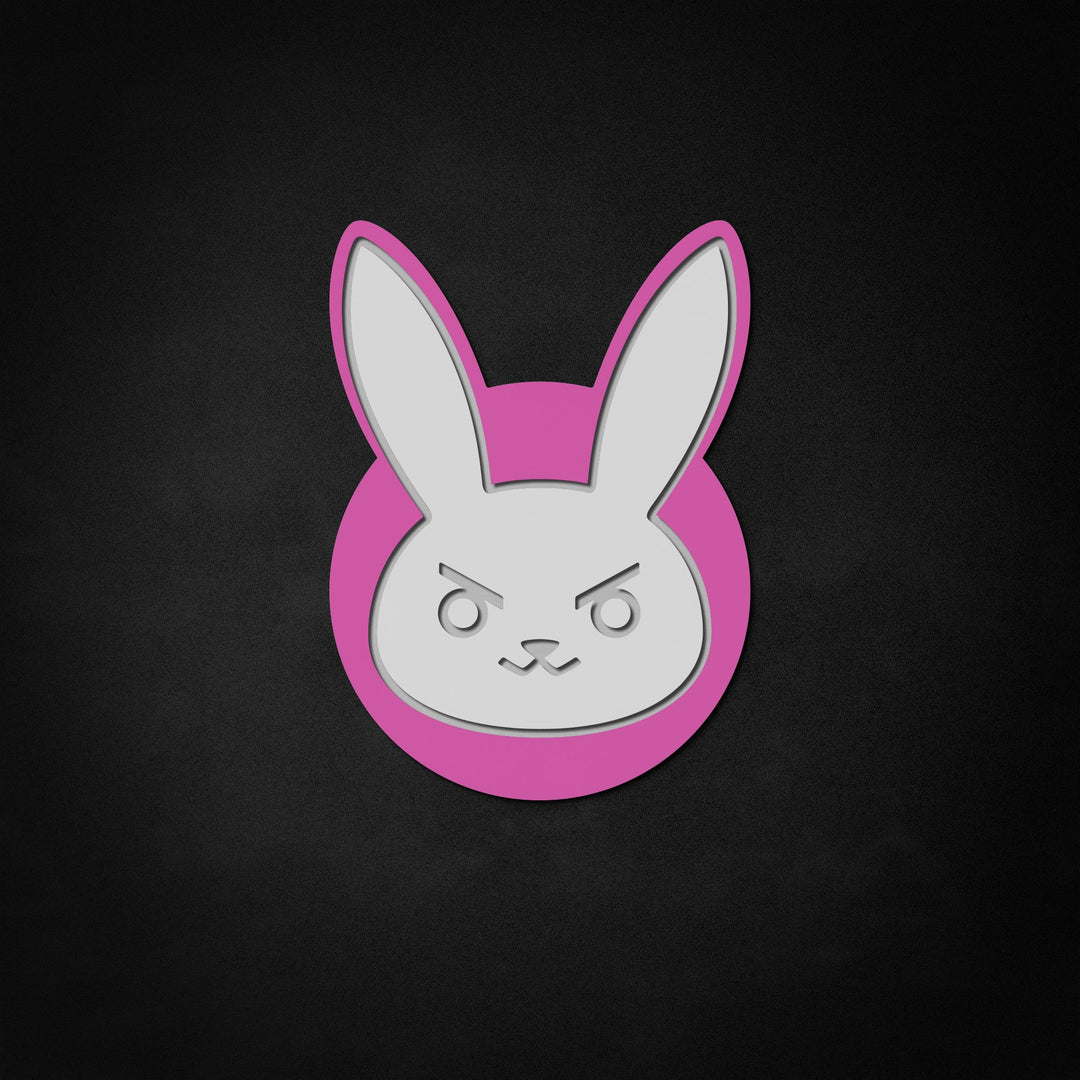 "D Va Bunny, Decoración de sala de juegos" Neon Like