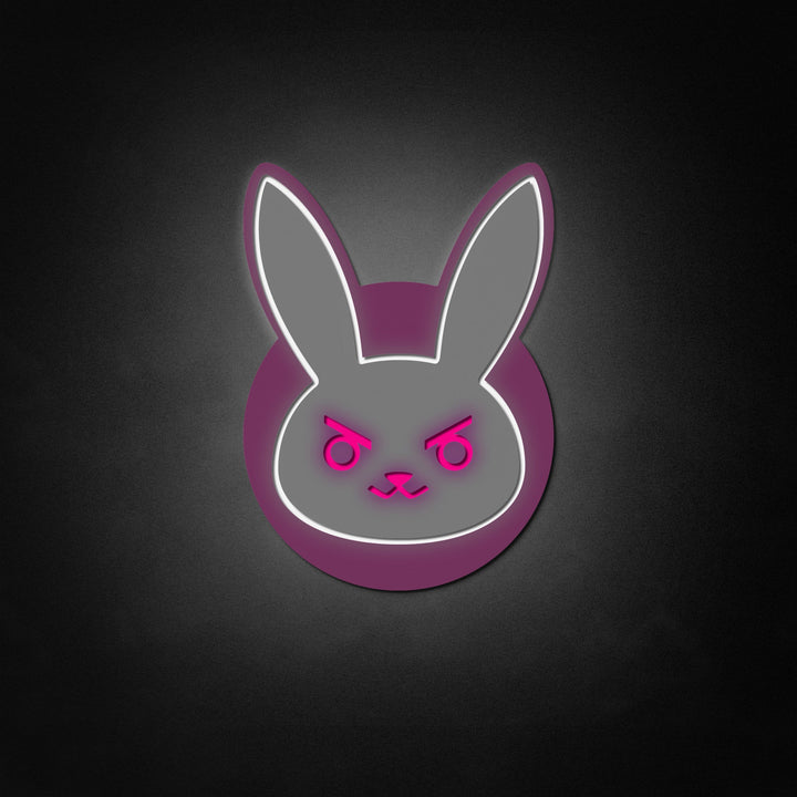 "D Va Bunny, Decoración de sala de juegos" Neon Like