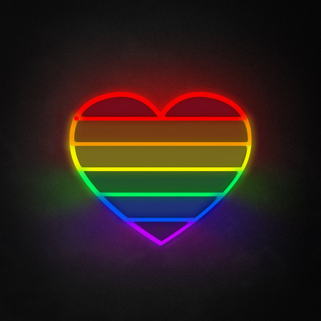 "Orgullo gay, forma de corazón" Neon Like
