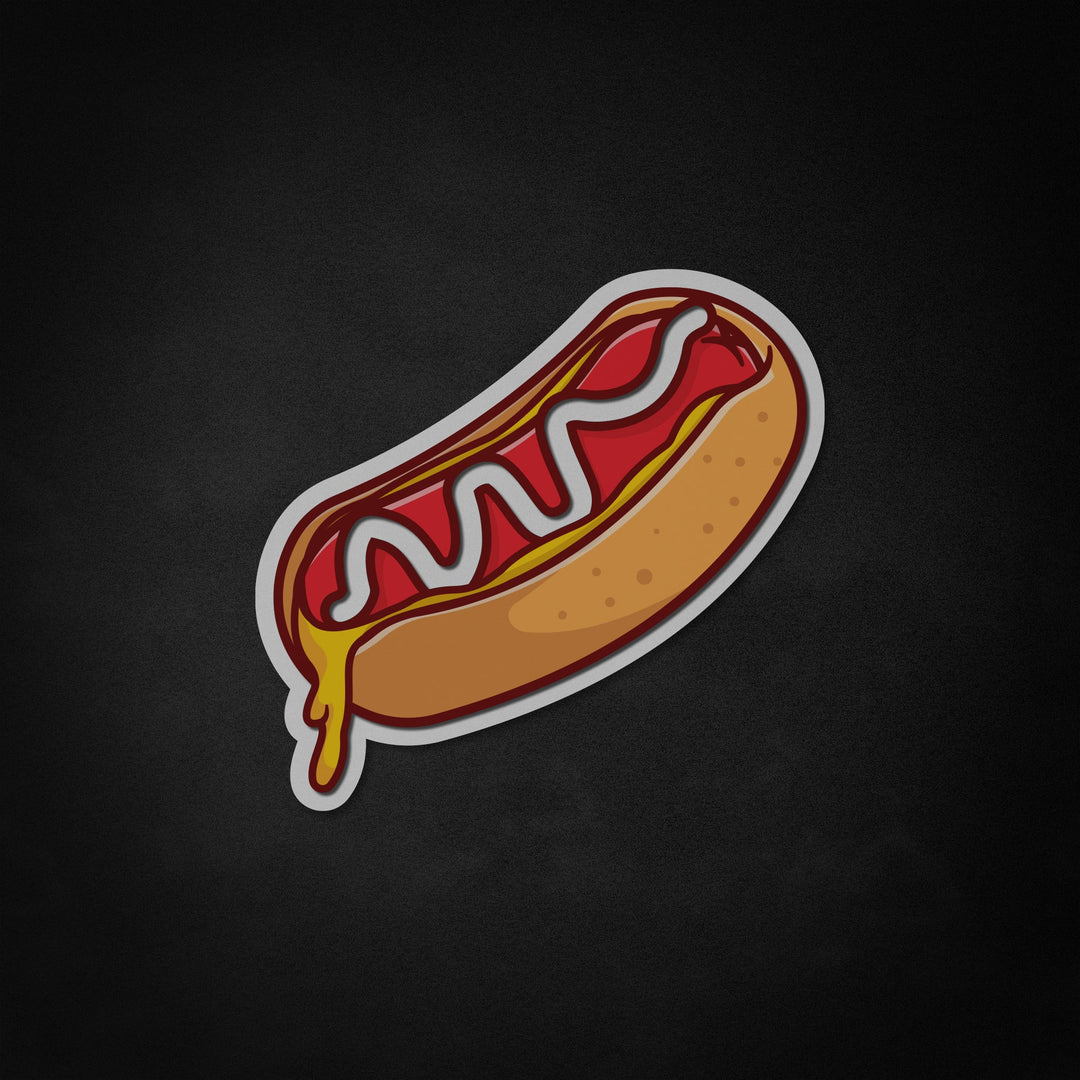 "Hot Dog, Comida Derretida" Neon Like