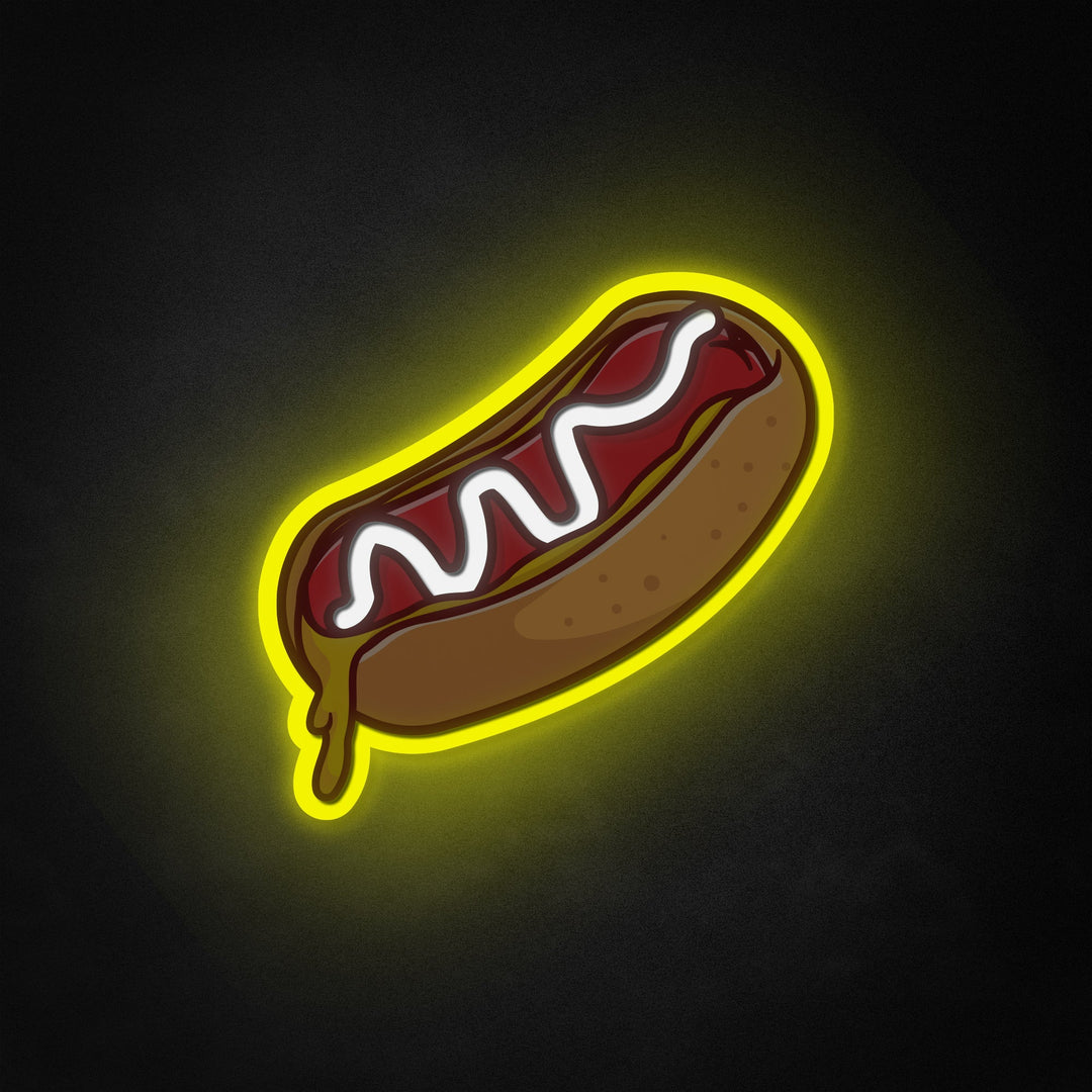 "Hot Dog, Comida Derretida" Neon Like