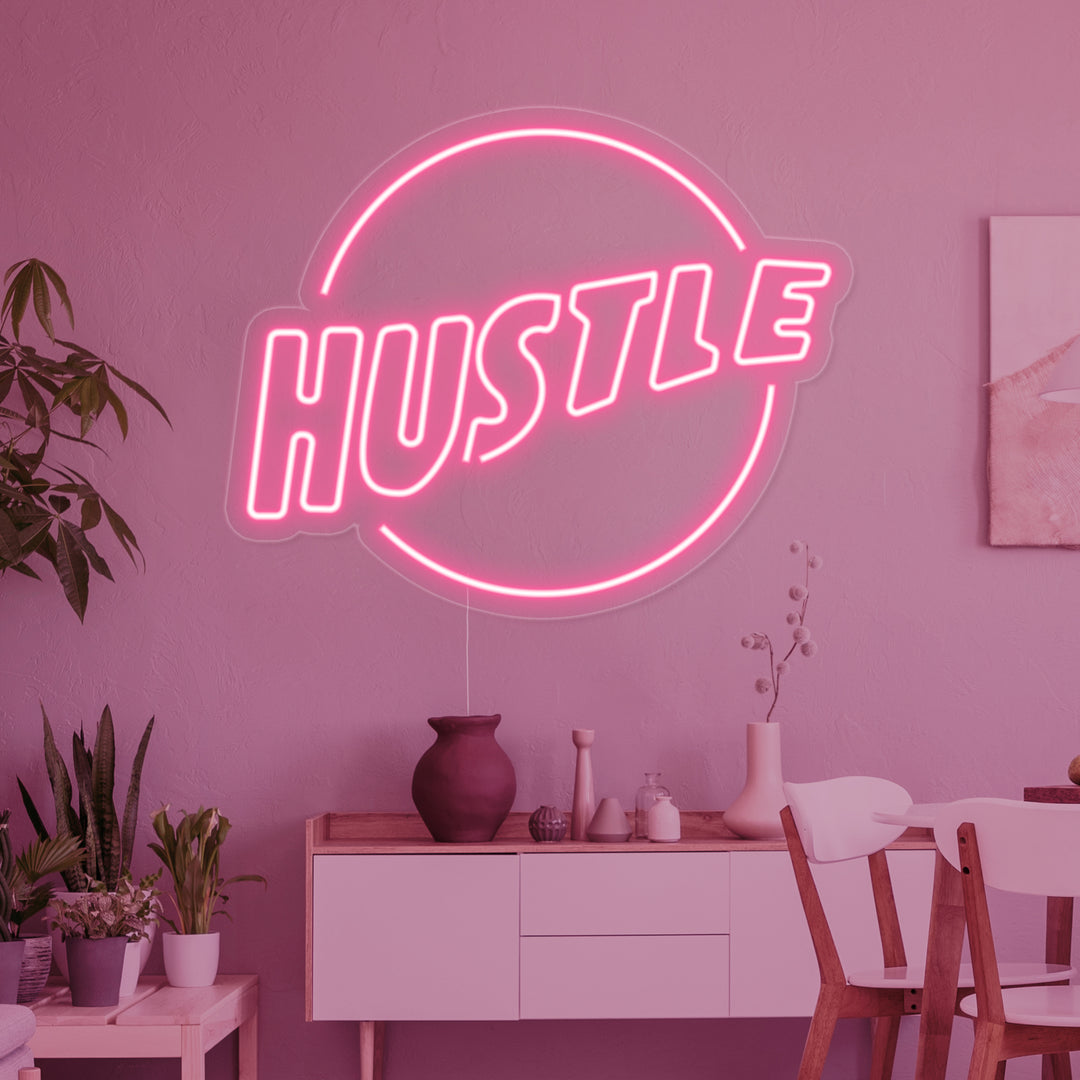 "Hustle" Letreros Neon