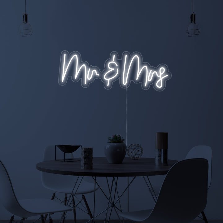 "Mr And Mrs" Letreros Neon