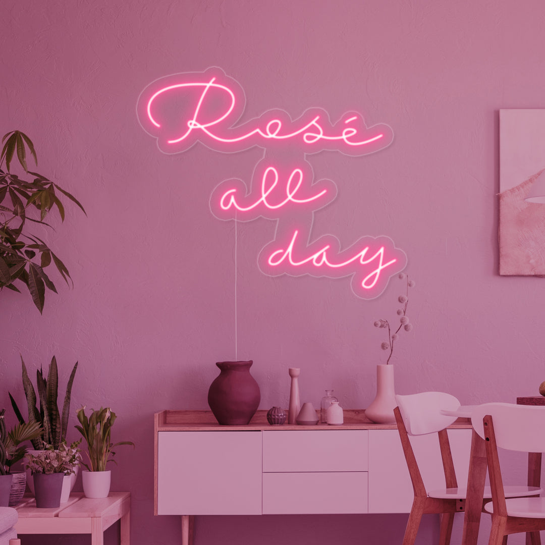 "Rose All Day" Letreros Neon