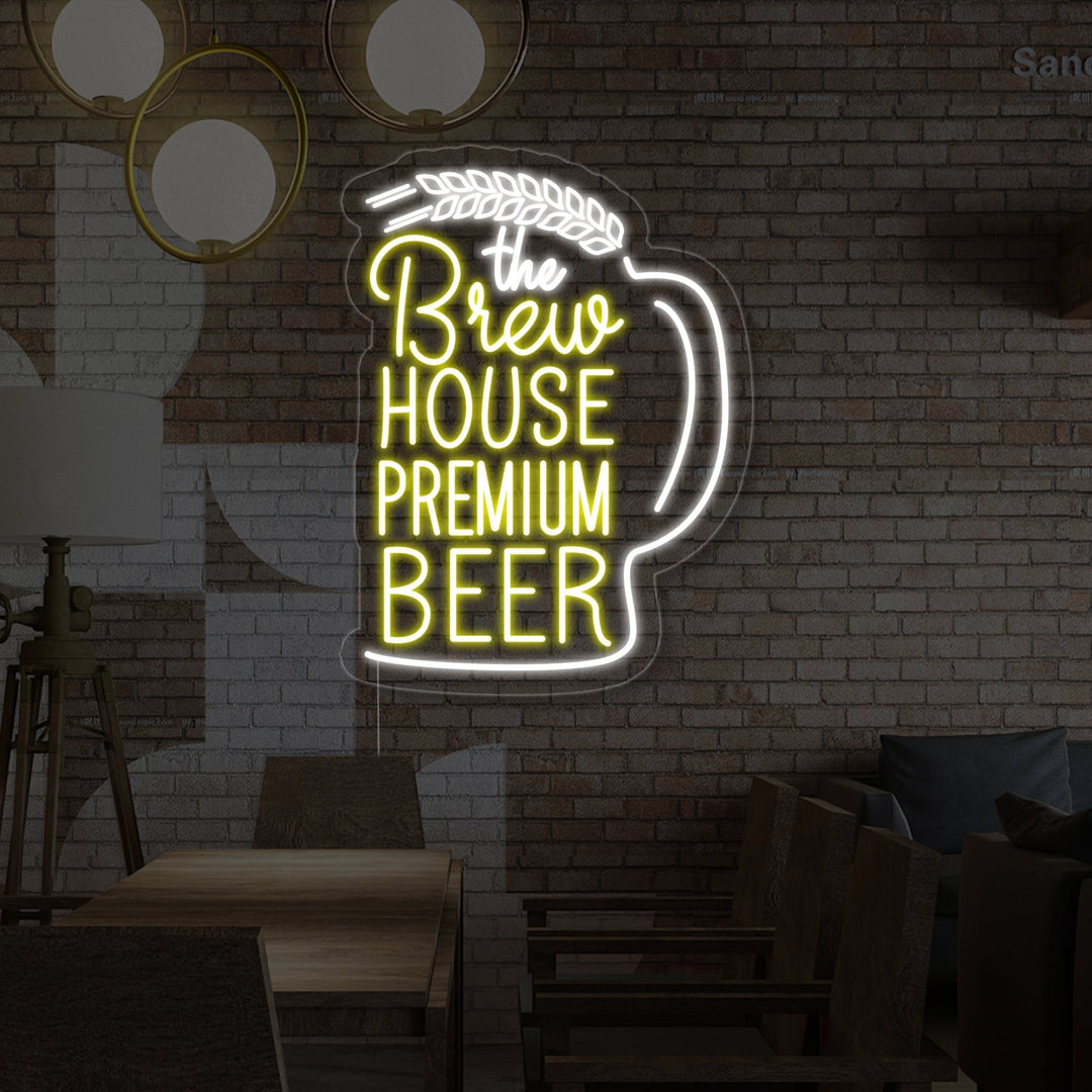 "the Brew House Premium Beer" Letreros Neon
